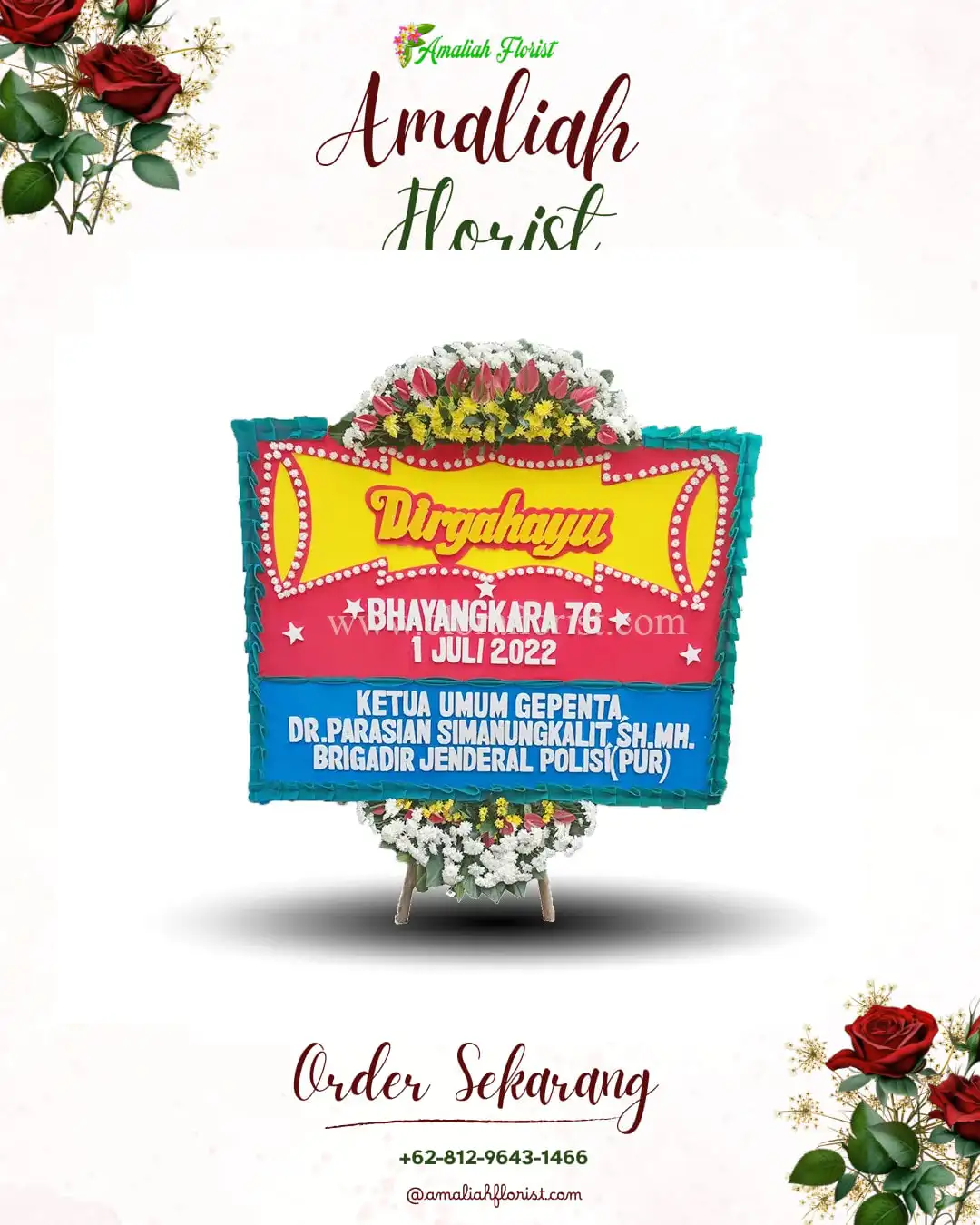 Papan Bunga HUT Ulang Tahun Baturaja Timur